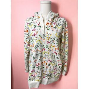 Lands' End Pullover Hoodie‎ Floral Fairykei Cottage Core Romantic Small
